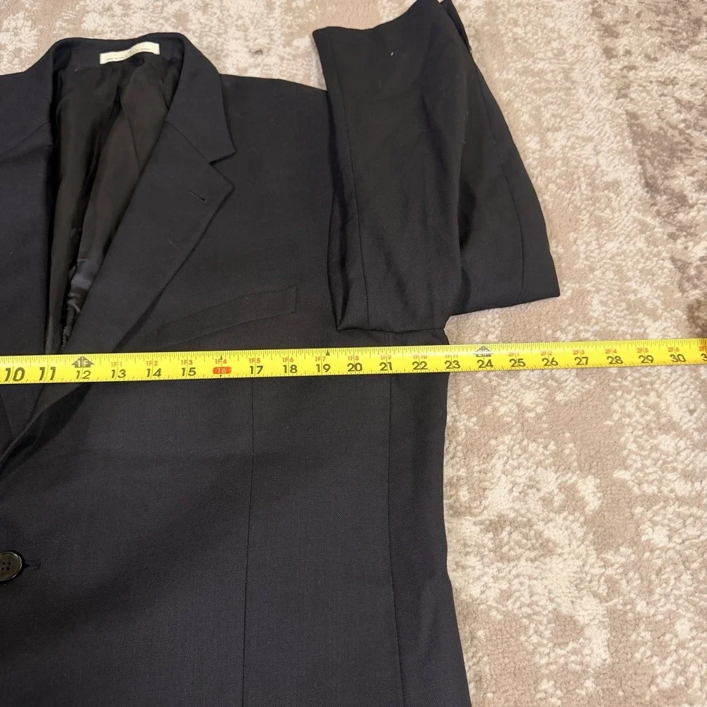 Joseph Abboud Men's Wool 2 Button Tuxedo Jacket Black USA 44L Blazer Jacket